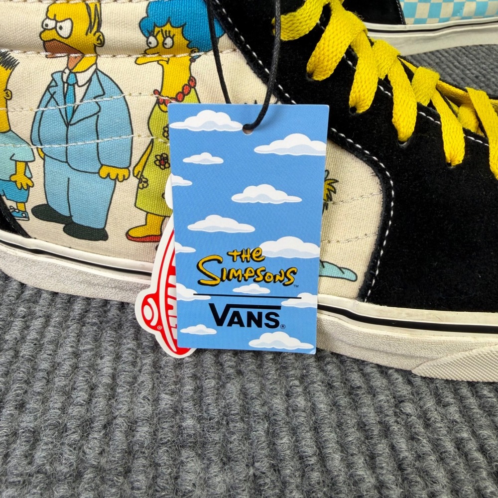 NEW Vans The Simpsons Sk8-Hi Family Sneakers Black Yellow Men 10 Women 11.5 - Picture 10 of 13